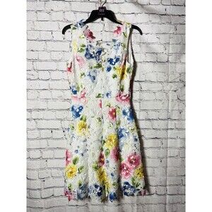 Betsey Johnson, Women’s Floral Print Embroidered Mini Dress With Side Zipper  2